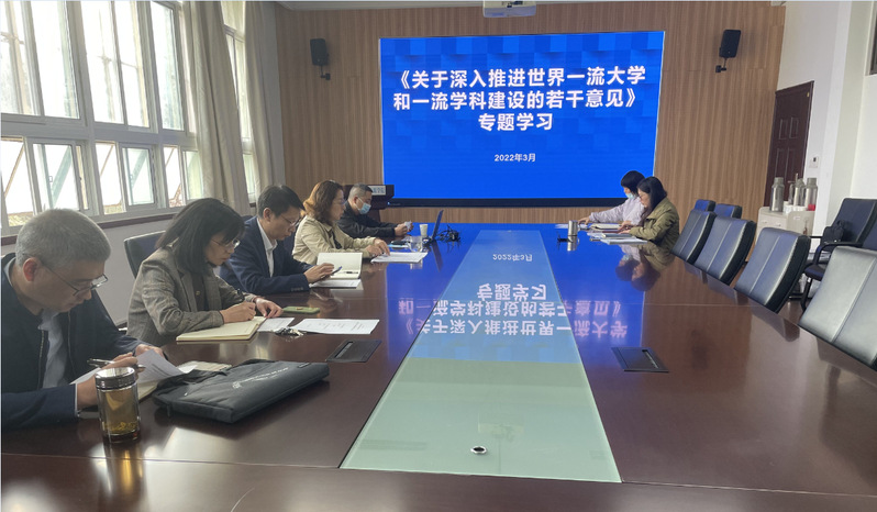 我院组织学习研讨《关于深入推进世界一流大学和一流学科建设的若...